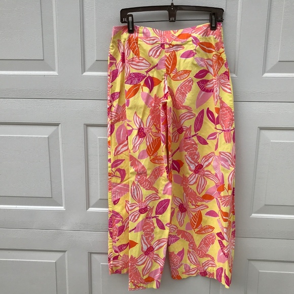 LILLY PULITZER giant extra wide leg PANTS 4 6 palazzo Kendra in Pacific wing WOW - Picture 8 of 9